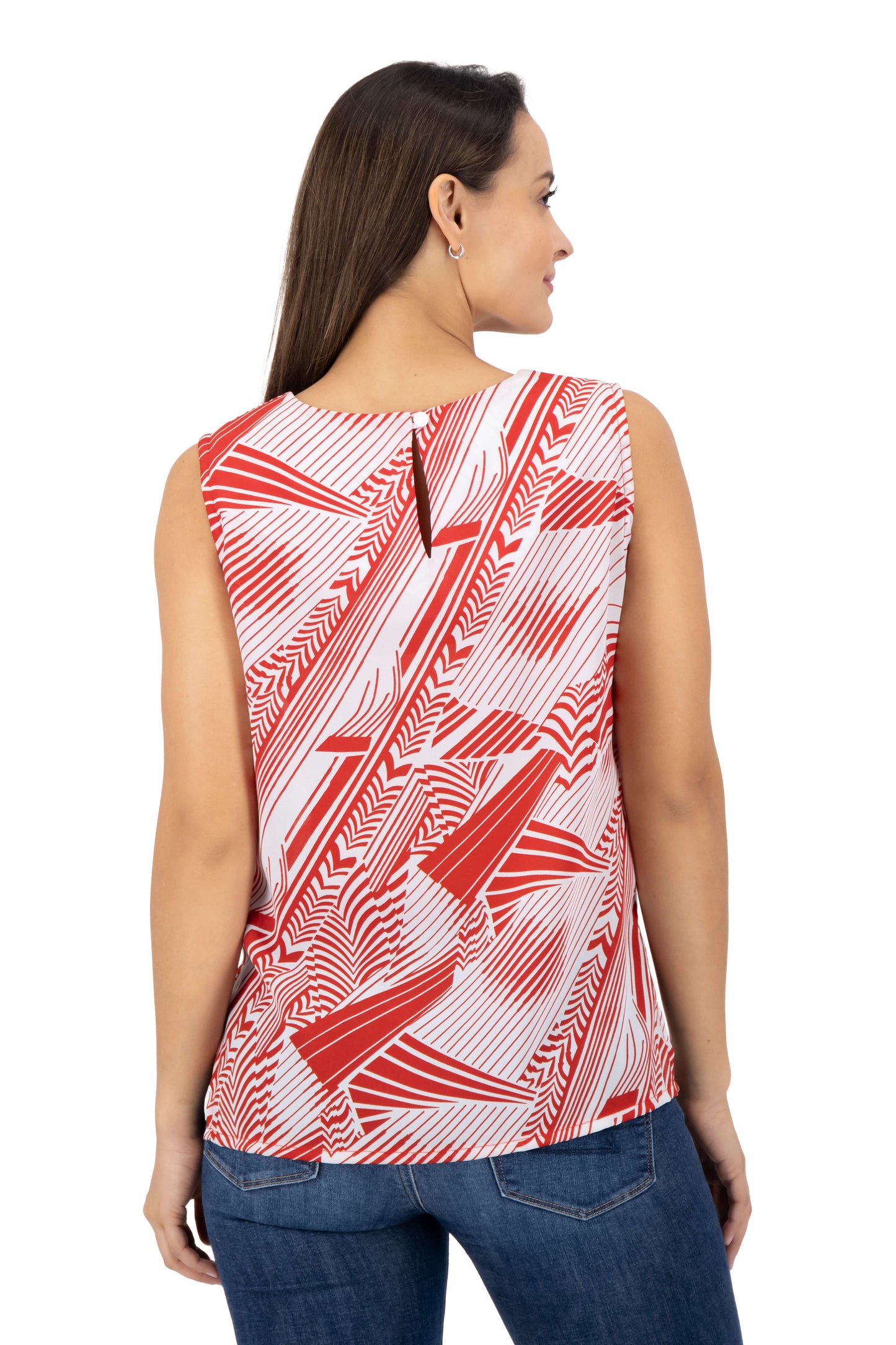 Blusa Color Blanco Rojo