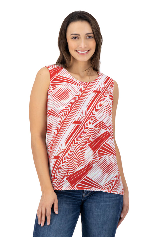 Blusa Color Blanco Rojo