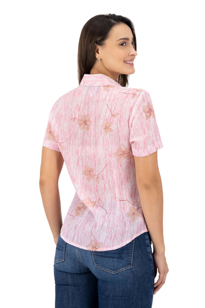 Blusa Color Rosa Flores