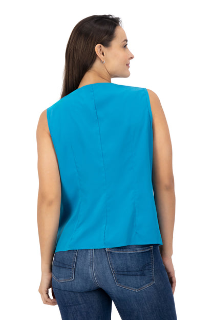 Blusa Color Azul Azufre