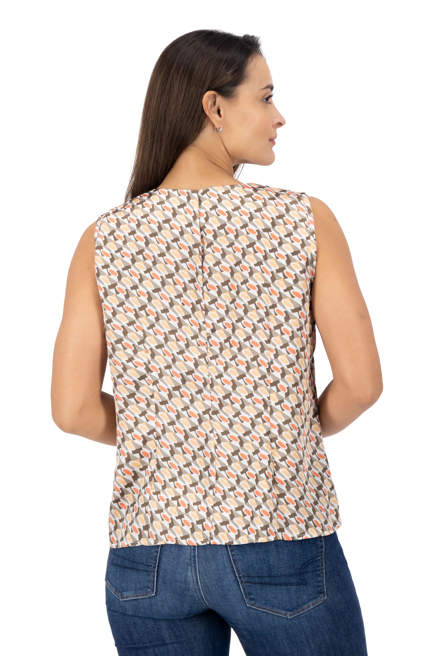 Blusa Color Ovalos Beige/Coral