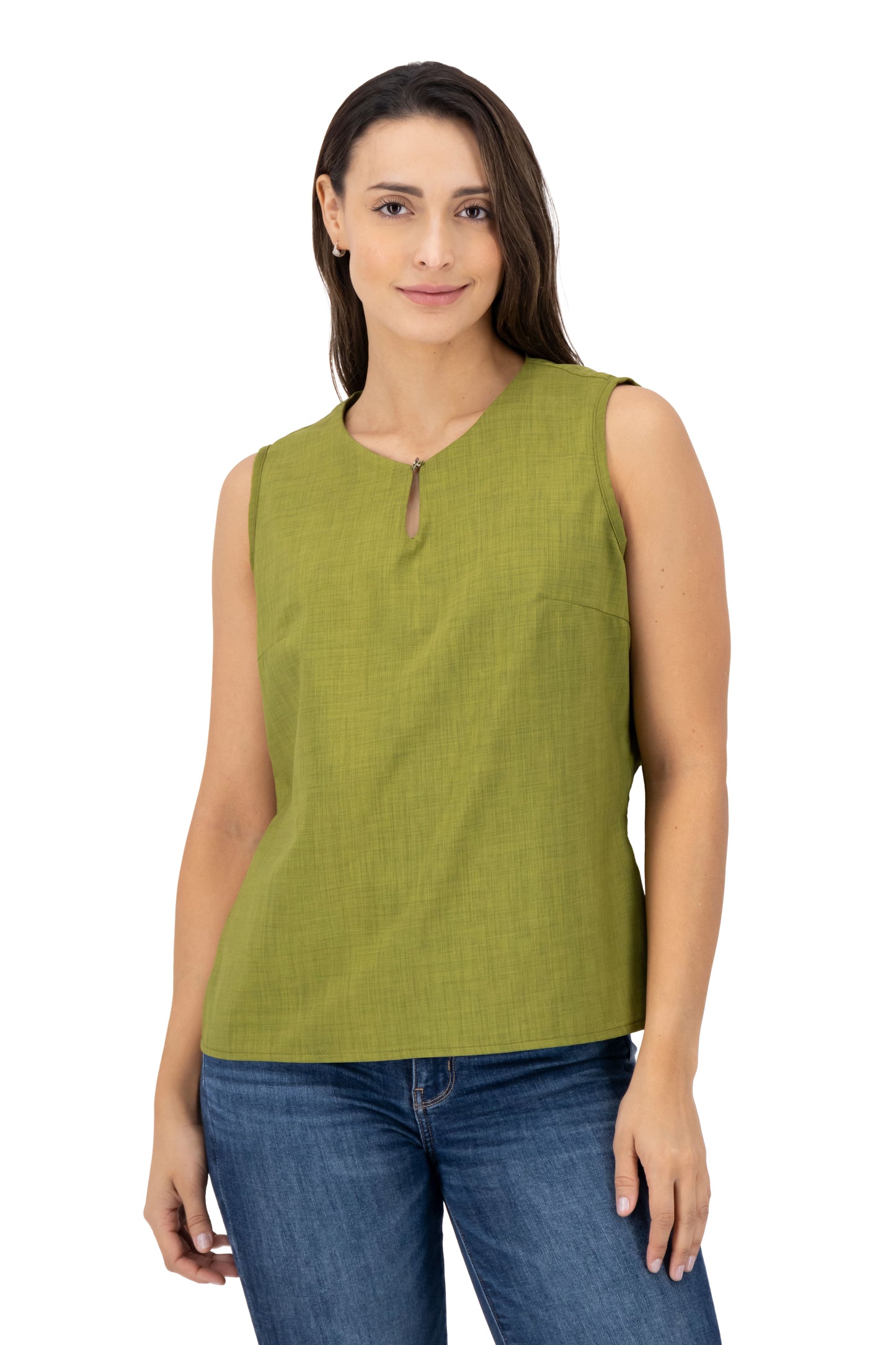 Blusa Color Verde Olivo Rayas